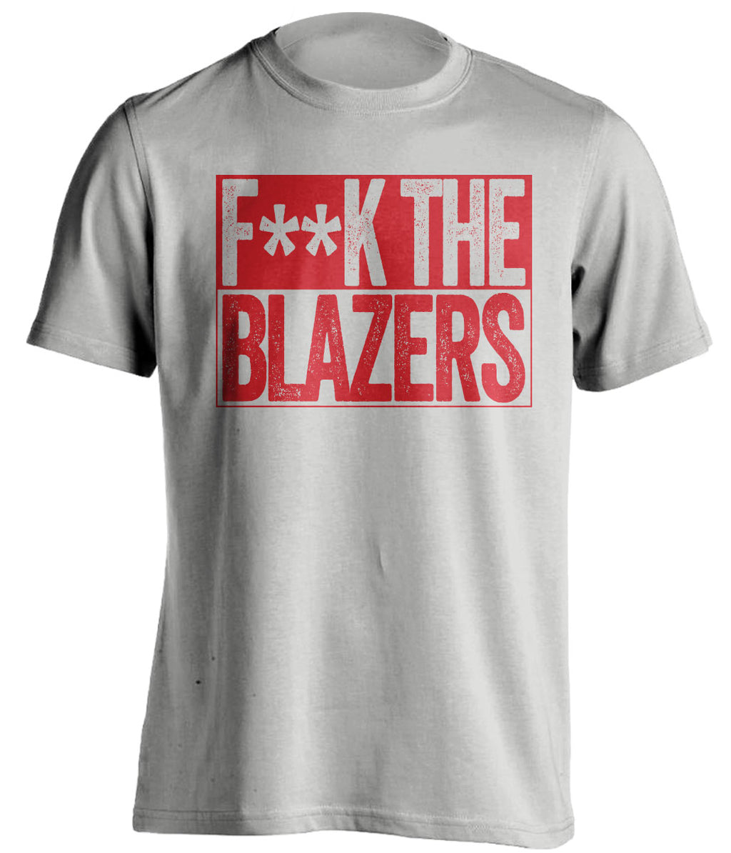 fuck the blazers houston rockets grey shirt censored