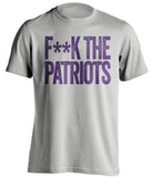 FUCK THE PATRIOTS - Patriots Haters Shirt - Purple and Gold Version - Text Design - Beef Shirts