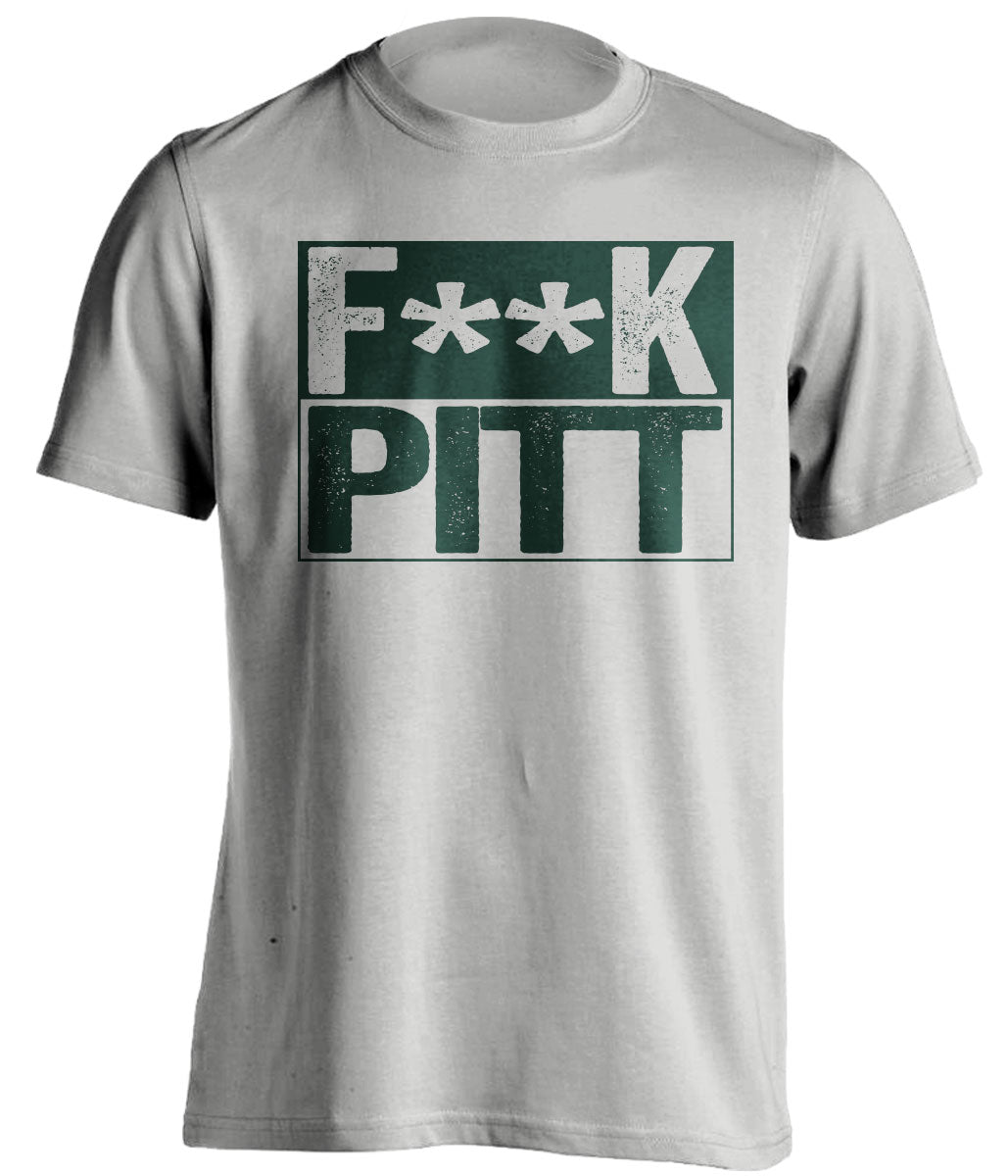 fuck pitt msu michigan state spartans grey shirt censored