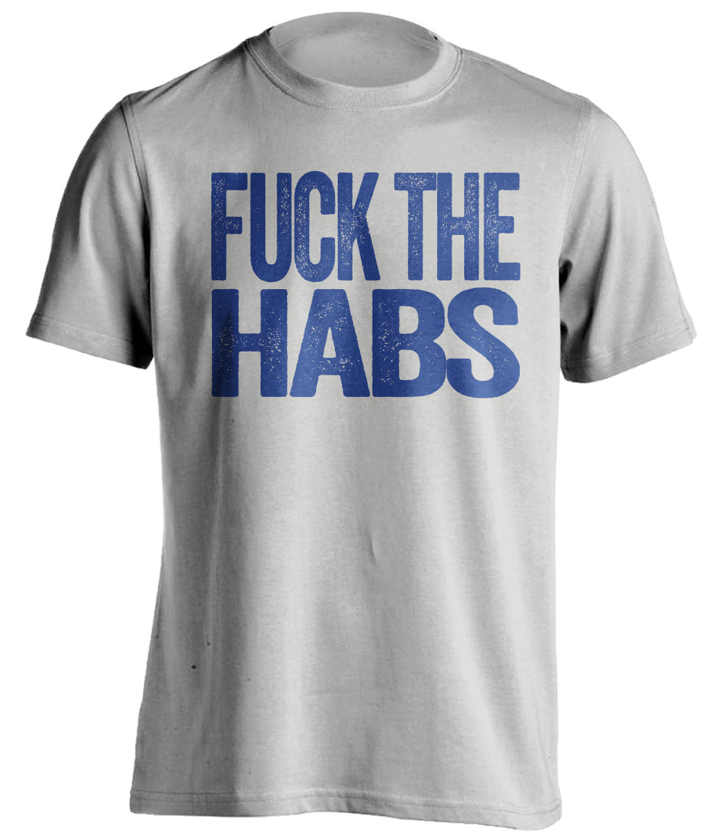 fuck the habs rangers fan grey shirt uncensored
