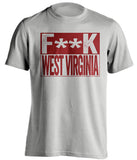 fuck west virginia wvu virginia tech vtu hokies grey shirt censored