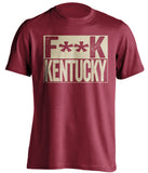 fuck kentucky indiana hoosiers red tshirt uncensored