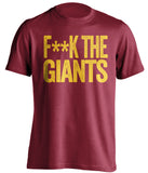 fuck the giants washington redskins fan censored red tshirt