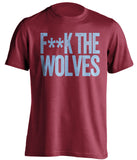 fuck the wolves garnet shirt aston villa fans censored