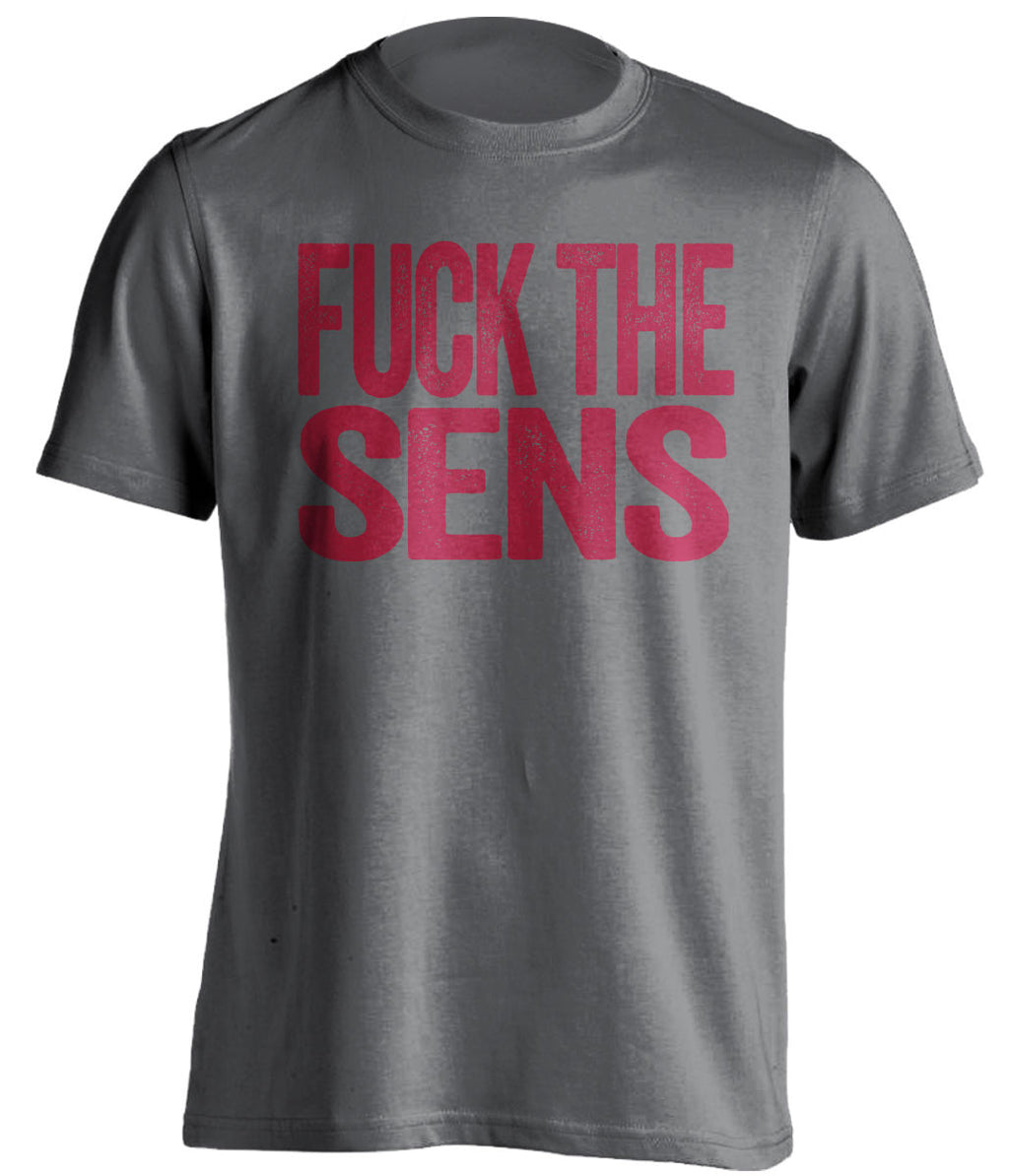 FUCK THE SENS Montreal Canadiens grey Shirt
