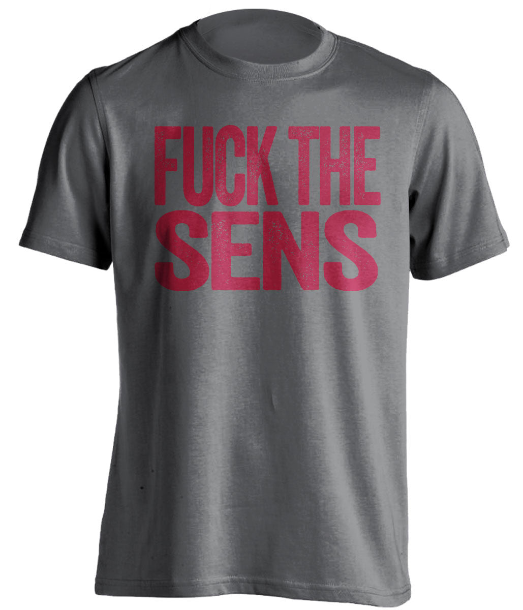 FUCK THE SENS Montreal Canadiens grey Shirt
