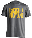 fuck maryland wvu west virginia mountaineers grey shirt censored