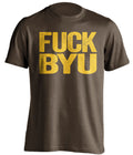 FUCK BYU Wyoming Cowboys brown Shirt