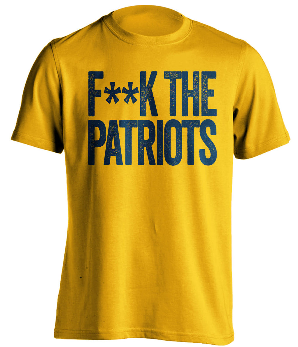 los angeles chargers fuck the patriots gold shirt censored