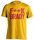 FUCK BRADY - Kansas City Chiefs Fan T-Shirt - Text Design - Beef Shirts