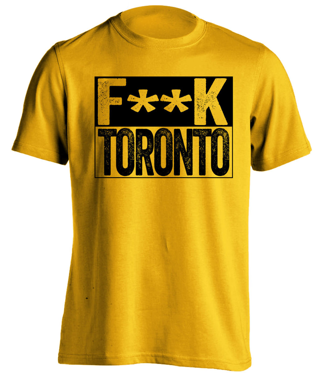 fuck toronto leafs boston bruins gold shirt censored