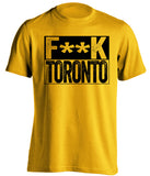 fuck toronto leafs boston bruins gold shirt censored