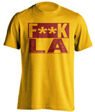 fuck la lakers cleveland cavaliers gold shirt censored
