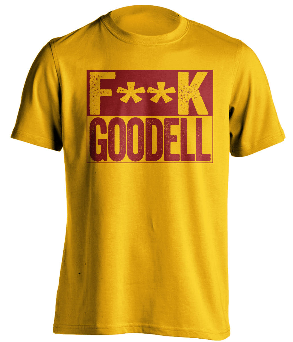 fuck roger goodell censored gold shirt washington redskins fan