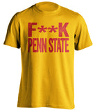 fuck penn state censored gold tshirt for maryland terps fans