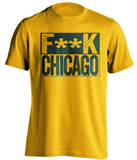 fuck chicago bears green bay packers gold shirt censored