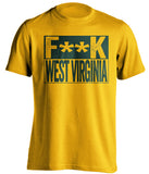 fuck west virginia baylor bears gold shirt censored