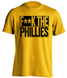 fuck the phillies pittsburgh pirates gold shirt censored