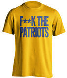 fuck the patriots la rams super bowl gold shirt blue censored 