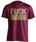 fuck harvard boston college eagles red tshirt uncensored