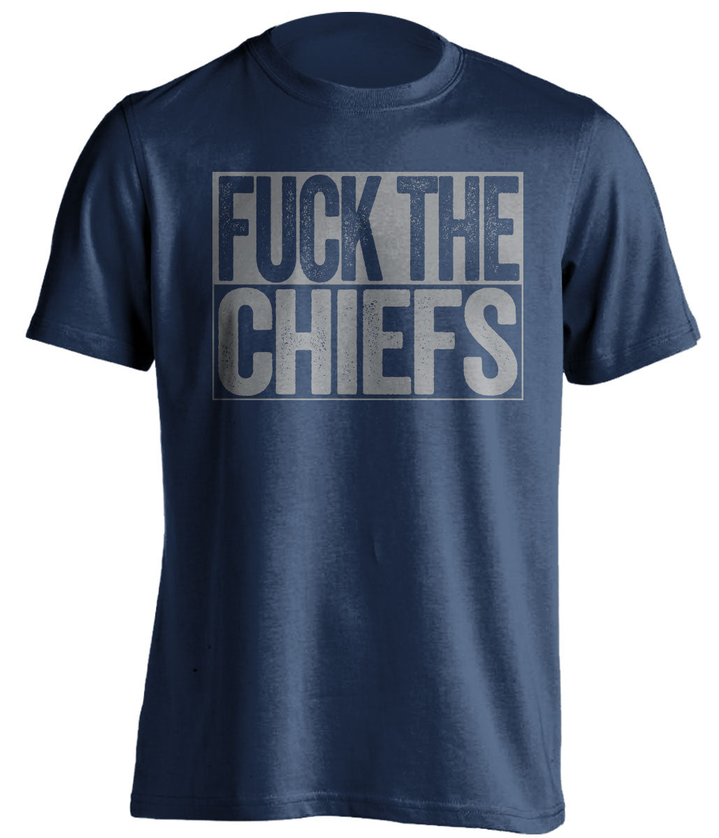 fuck the chiefs dallas cowboys uncensored fan navy tshirt