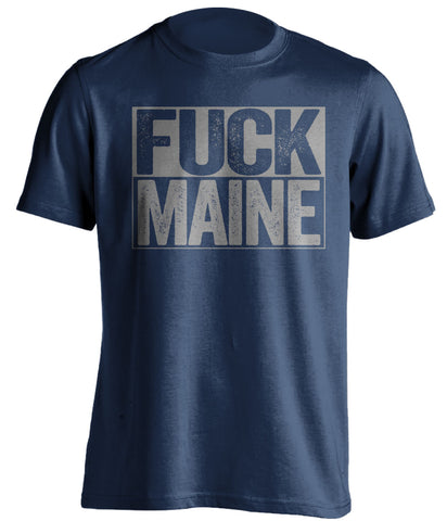 fuck maine uncensored navy shirt UNH wildcats fans