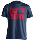 FUCK THE SENS Montreal Canadiens blue Shirt