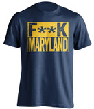 fuck maryland wvu west virginia mountaineers blue shirt censored