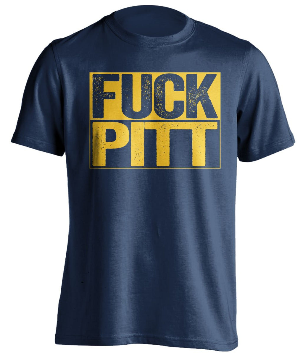 fuck pitt wvu moutaineers fan navy shirt uncensored
