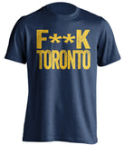 fuck toronto leafs buffalo sabres navy tshirt censored