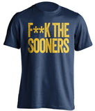 fuck the sooners wvu mountaineers fan censored navy shirt