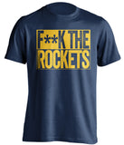 fuck the rockets utah jazz navy shirt censored