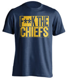 fuck the chiefs censored navy shirt chargers fans