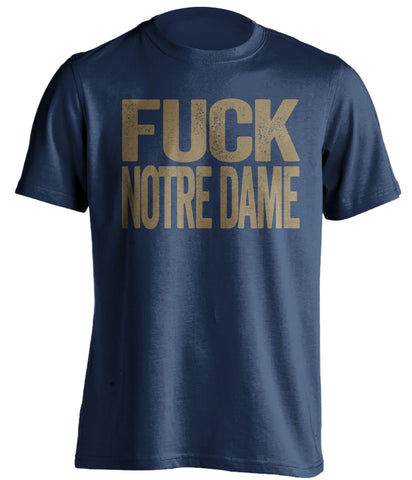 pitt panthers blue shirt says fuck notre dame uncensored