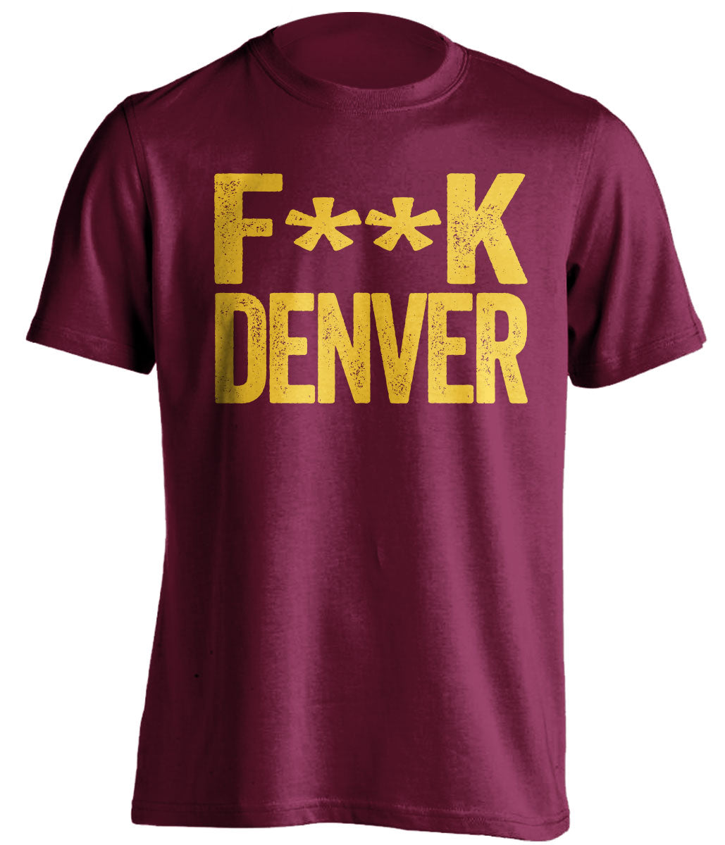 fuck denver du umd duluth bulldogs maroon tshirt censored