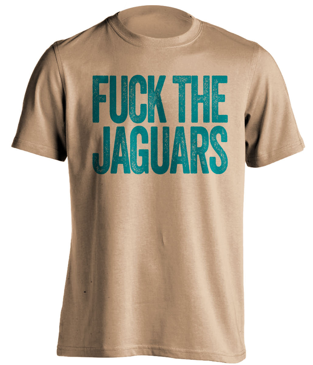 fuck the jaguars jacksonville jags hate old gold tshirt uncensored