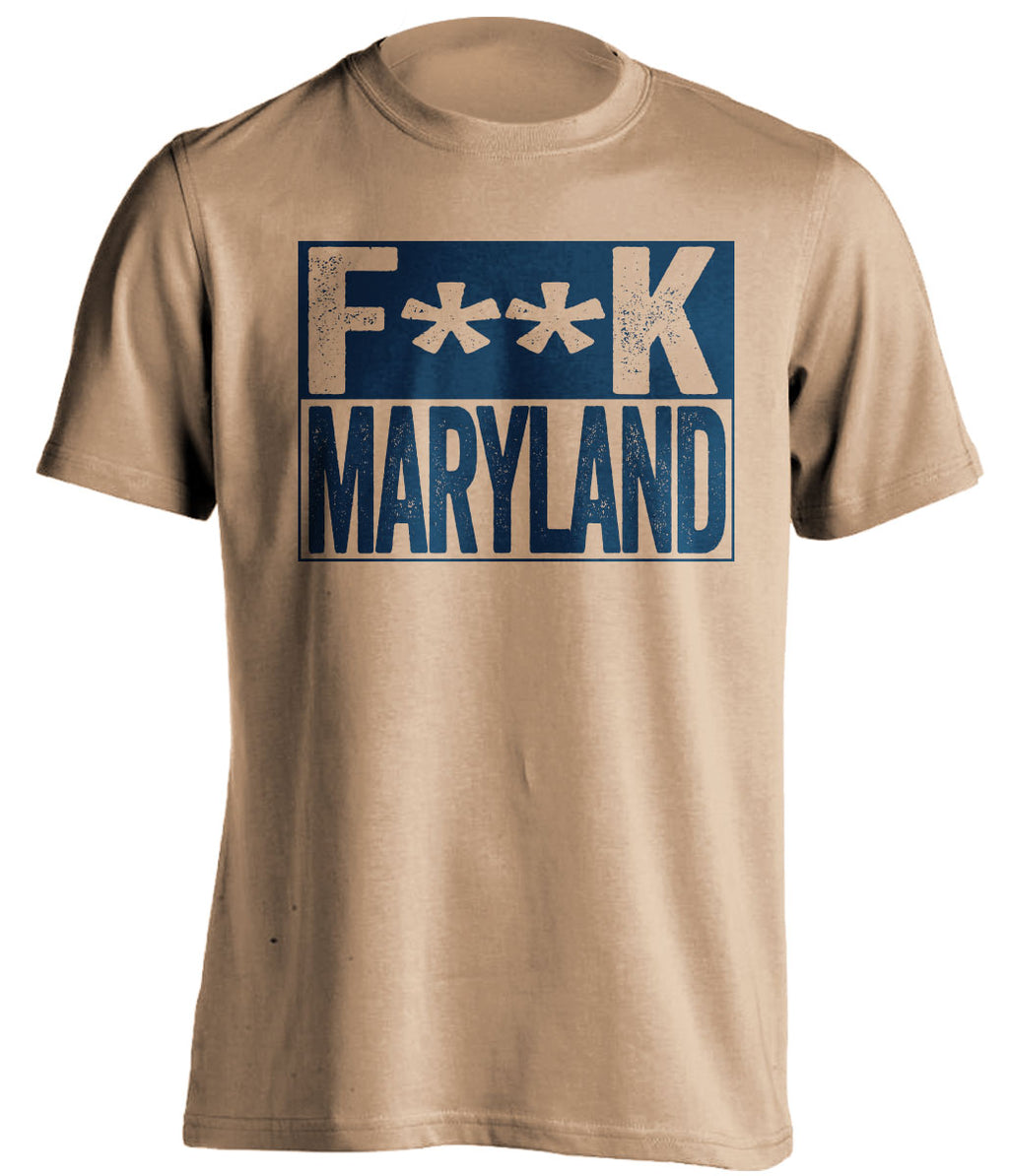 fuck maryland crab bowl navy midshipmen old gold shirt censored