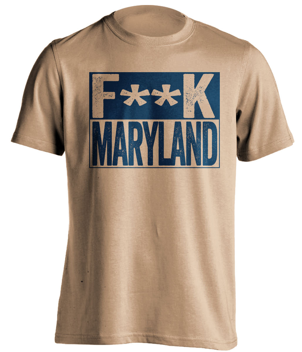fuck maryland crab bowl navy midshipmen old gold shirt censored