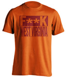 fuck west virginia wvu virginia tech vtu hokies orange shirt censored