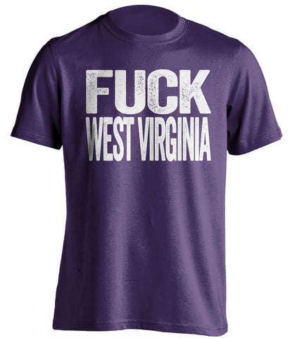 fuck west virginia tcu horned frogs purple tshirt uncensored