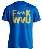 fuck wvu pitt panthers fan blue tshirt censored