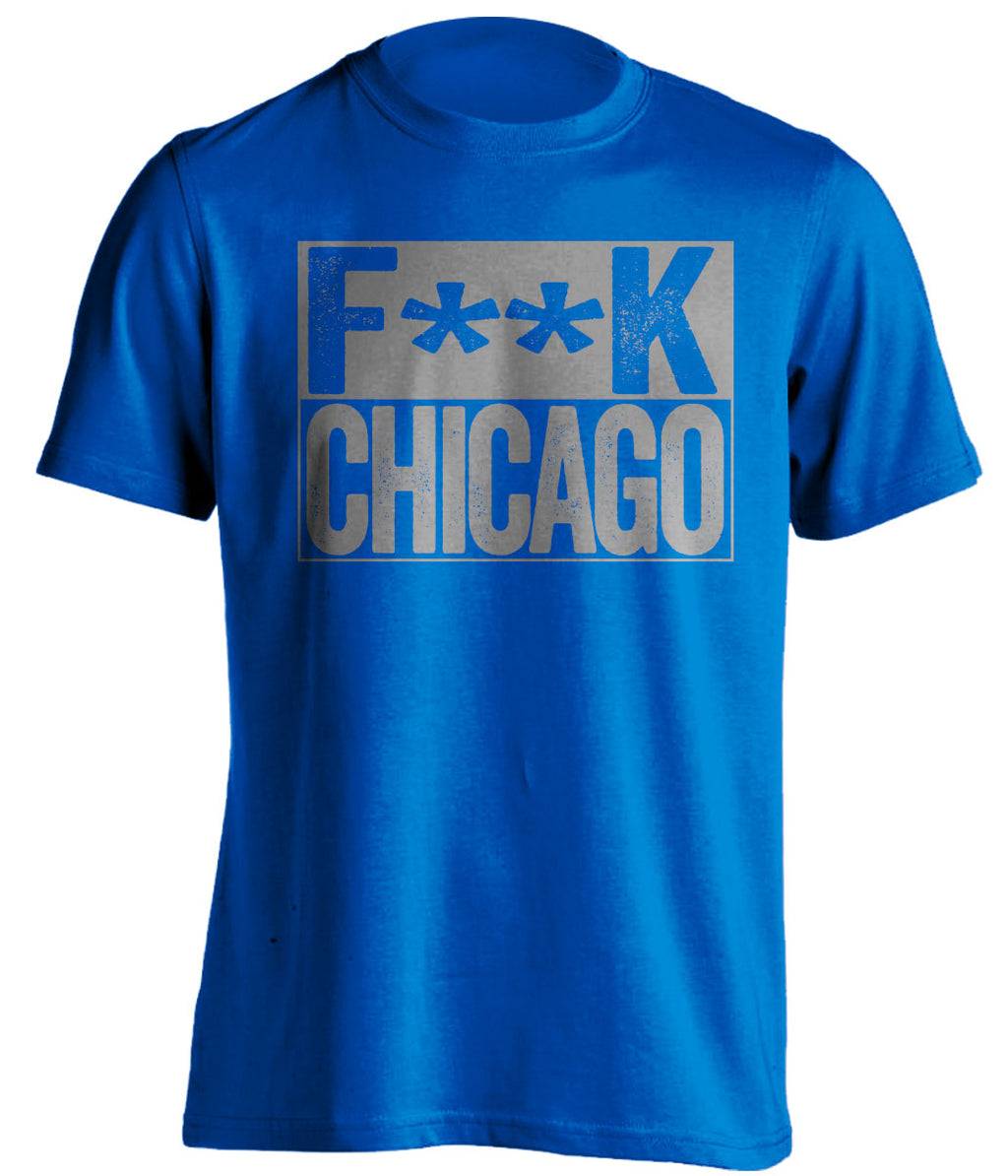 fuck chicago bears detroit lions blue shirt censored