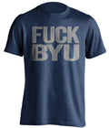 fuck byu uncensored navy tshirt for usu aggies fans