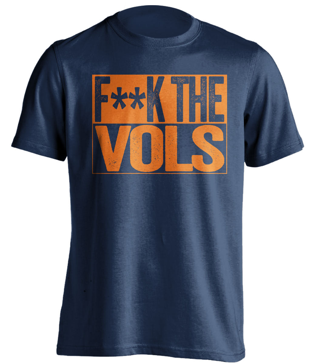 fuck the vols navy and orange shirt censored