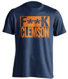 fuck clemson navy shirt syracuse orange censored