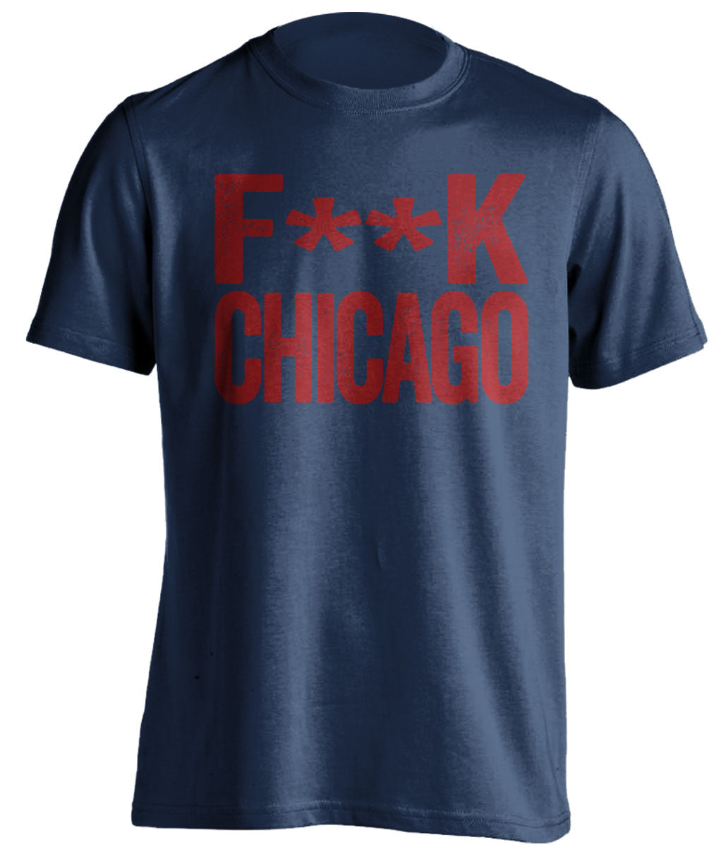 fuck chicago blackhawks colorado avalanche navy tshirt censored
