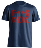 fuck chicago blackhawks colorado avalanche navy tshirt censored