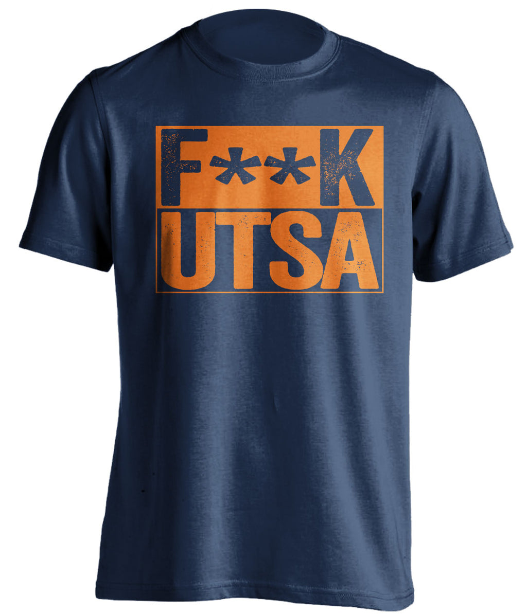 fuck utsa navy and orange tshirt censored