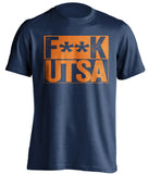 fuck utsa navy and orange tshirt censored