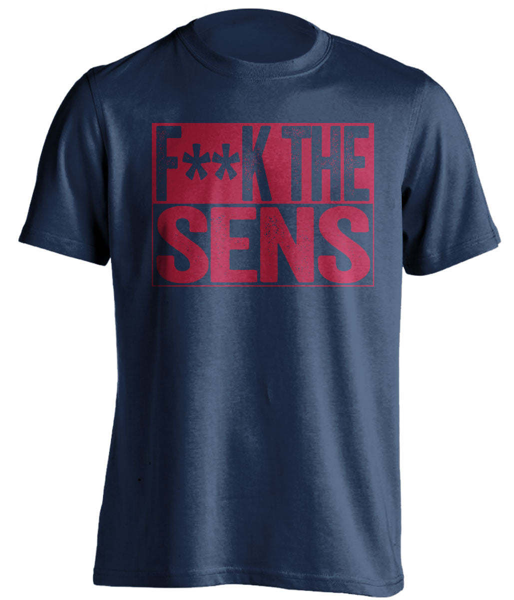 F**K THE SENS Montreal Canadiens blue TShirt